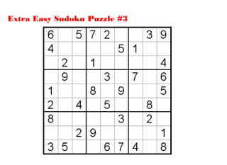 Extra Easy Sudoku Puzzle #3
 