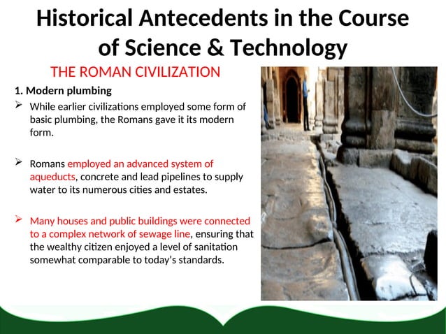 Science and Technology during Roman and Greek Civilization | PPT