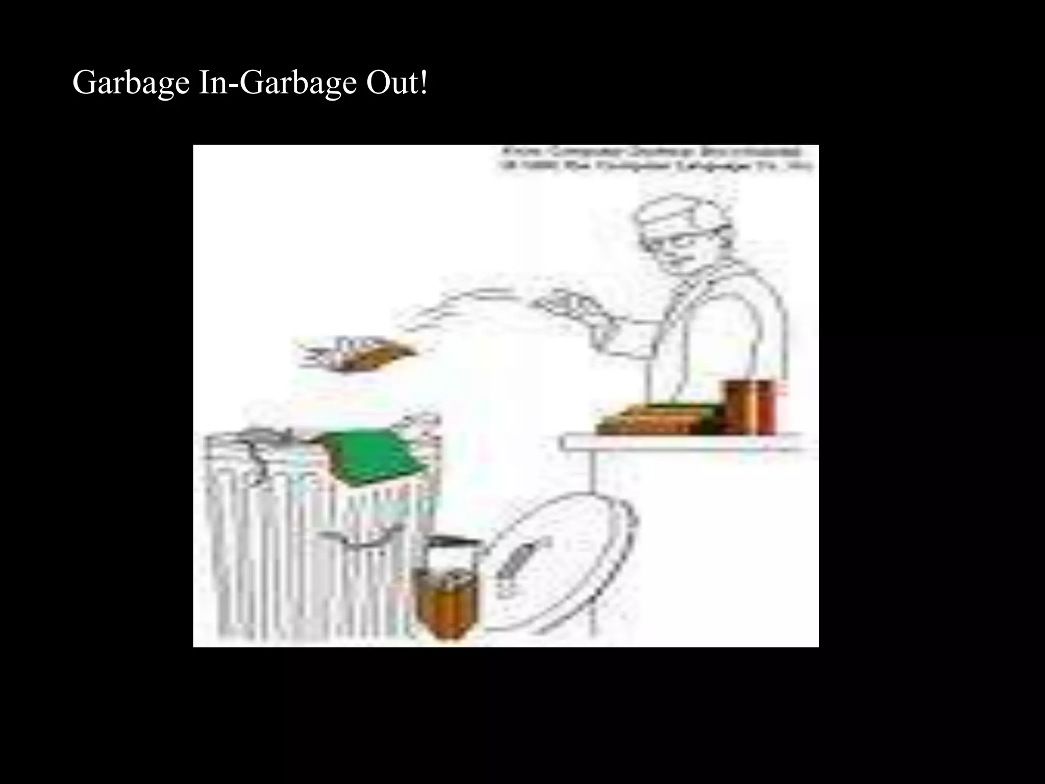 Garbage In-Garbage Out!

 