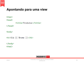 Apontando para uma view
4/2/16	
Presenta.on	licenced	under	non-commercial	crea.ve	
commons	3.0	
60	
 
