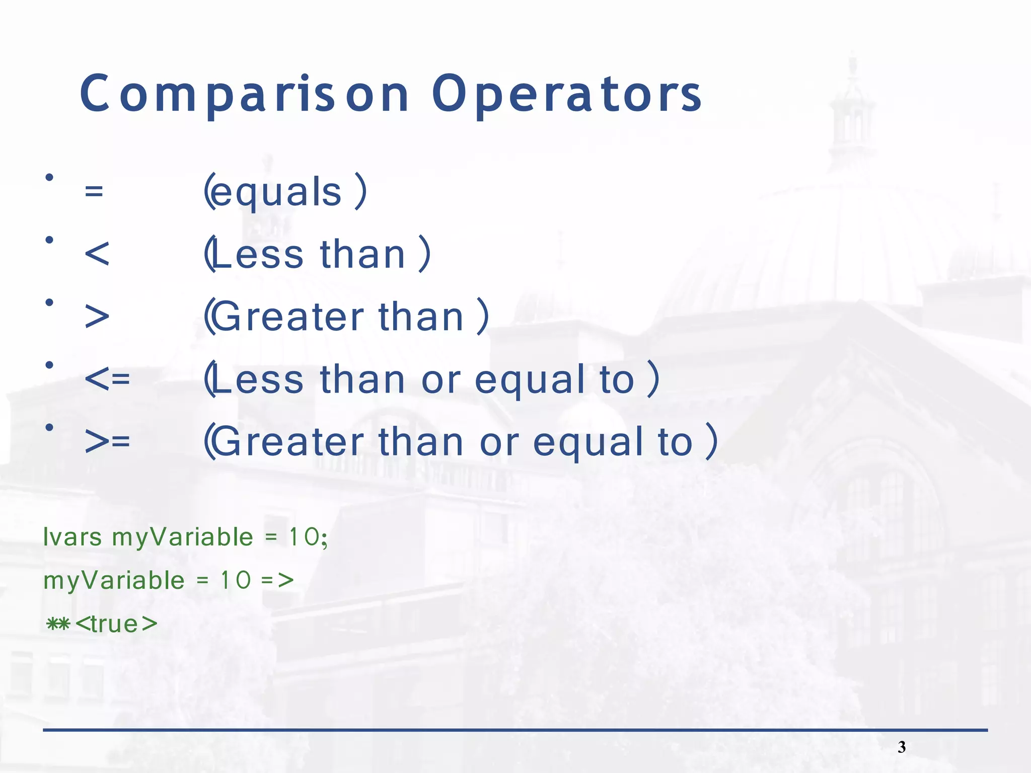 Conditionals, basic list manipulation and pattern matching