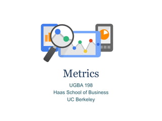 Metrics
UGBA 198
Haas School of Business
 