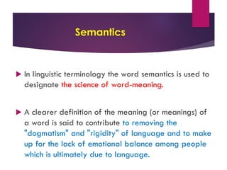 Week 4.1 semantics student copy | PDF