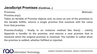Brief Introduction on JavaScript - Internship Presentation - Week4 | PDF