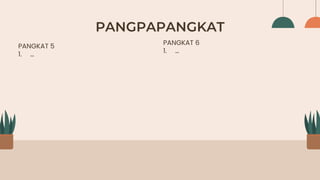 PANGPAPANGKAT
PANGKAT 5
1. …
PANGKAT 6
1. …
 
