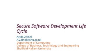 Week 4.1 Building security into the software development lifecycle copy ...