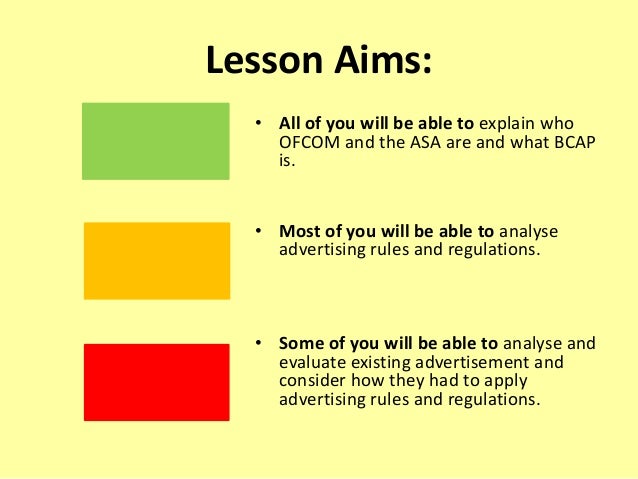 Week 4 advertising regulation