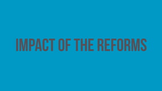 Impact of the reforms
 