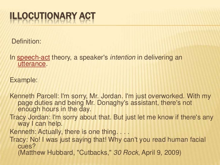 illocutionary speech act meaning