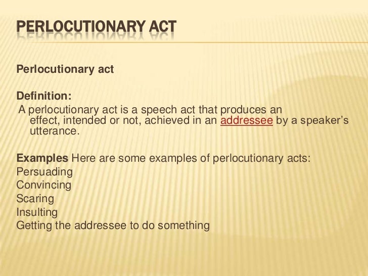 Week 4 illocutionary acts