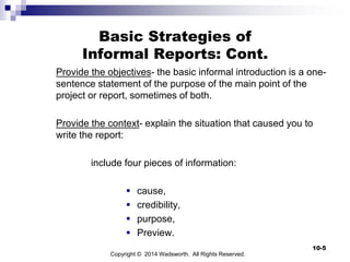 Week 4 - Informal Reports and Email | PPTX