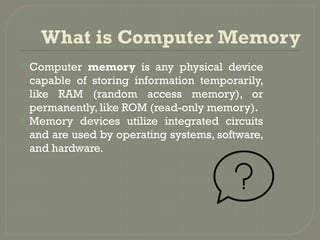 Comprehensive Guide to Computer Memory, Storage, and File Systems ...
