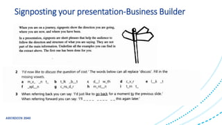 Signposting your presentation-Business Builder
 