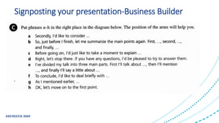 Signposting your presentation-Business Builder
 