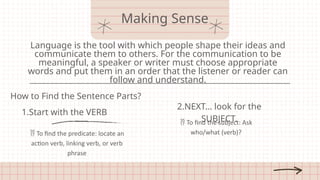 Comprehensive Guide to Sentence Parts, Patterns, and Communicative ...