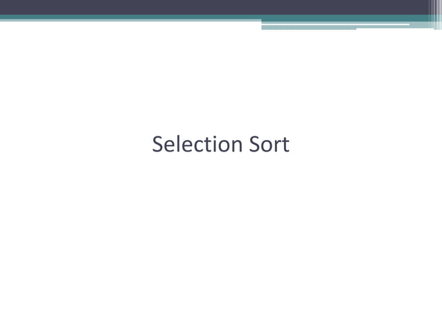 Sorting Algorithms | PPT