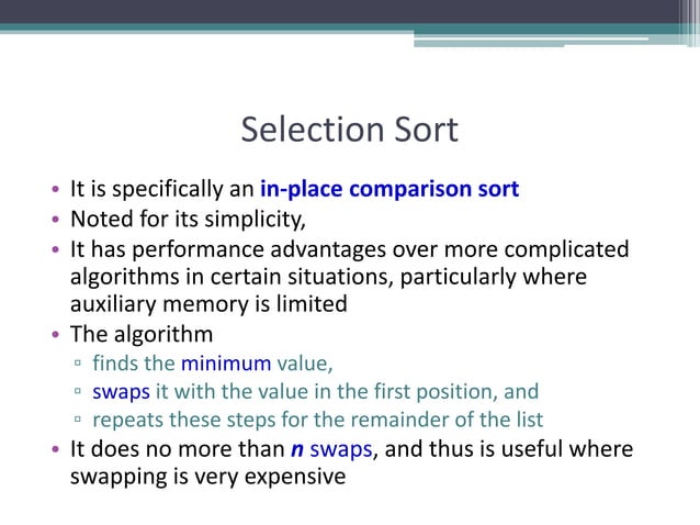 Sorting Algorithms | PPT