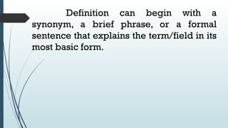 EXPANDED DEFINITION OF WORDS AND ITS PURPOSE | PPTX