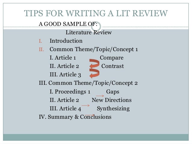 Tips for writing a good literature review image
