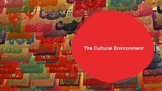 The Cultural Environment
 