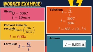 Given:
Convert time to
seconds
Formula:
Solution:
Answer
 