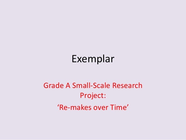 example of small scale research project
