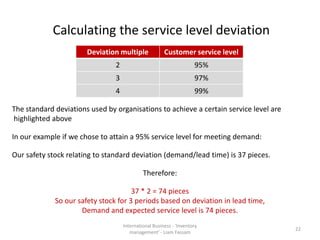 Service Level Deviation Table Week 4 inventory fassam | PPTX