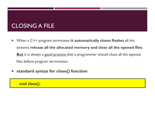 C++ Files and Streams | PDF