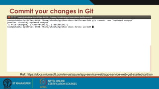 Commit your changes in Git
Ref: https://docs.microsoft.com/en-us/azure/app-service-web/app-service-web-get-started-python
 