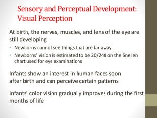 Week 4 Motor, Sensory, & Perceptual Development | PPTX