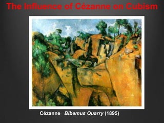 The Influence of Cézanne on Cubism




       Cézanne  Bibemus Quarry (1895)
 