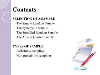 Selection of a sample | PPTX