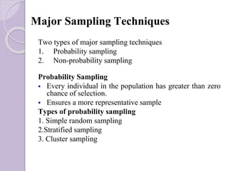 Selection of a sample | PPTX