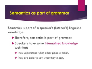 Week 4 semantics | PDF