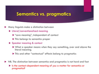 Week 4 semantics | PDF