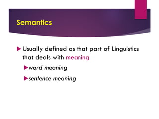 Week 4 semantics | PDF