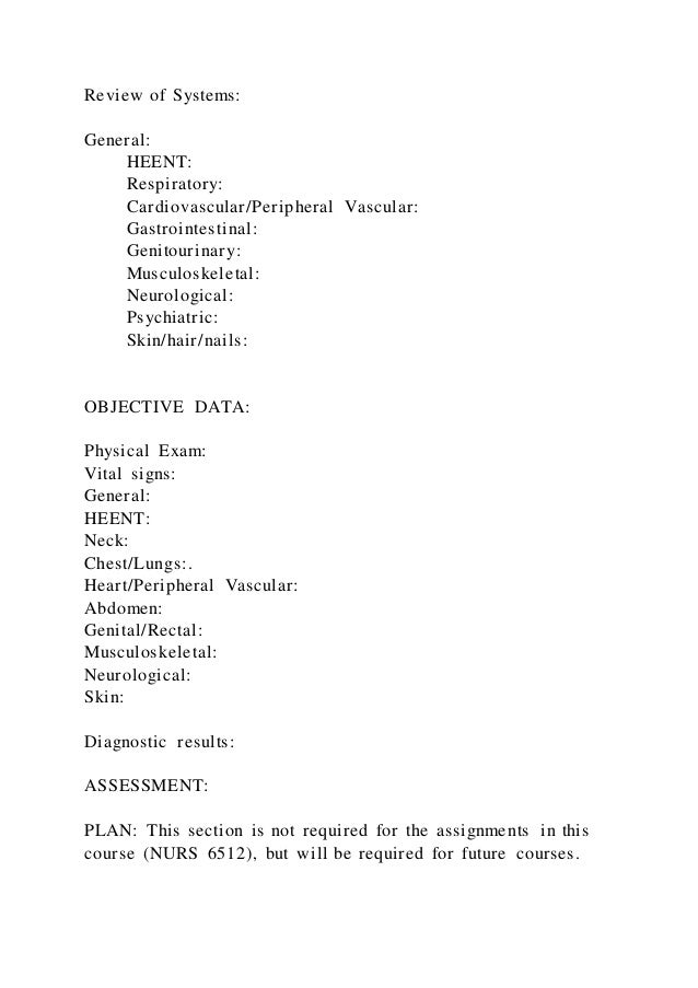 Week 4skin comprehensive soap note templatepatient ini pdf