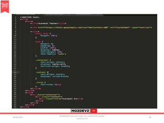09/04/2016
Presentation licenced under non-commercial creative
commons 3.0
49
 