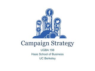 Campaign Strategy
UGBA 198
Haas School of Business
UC Berkeley
 