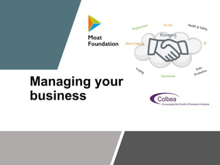 Managing your
business
 