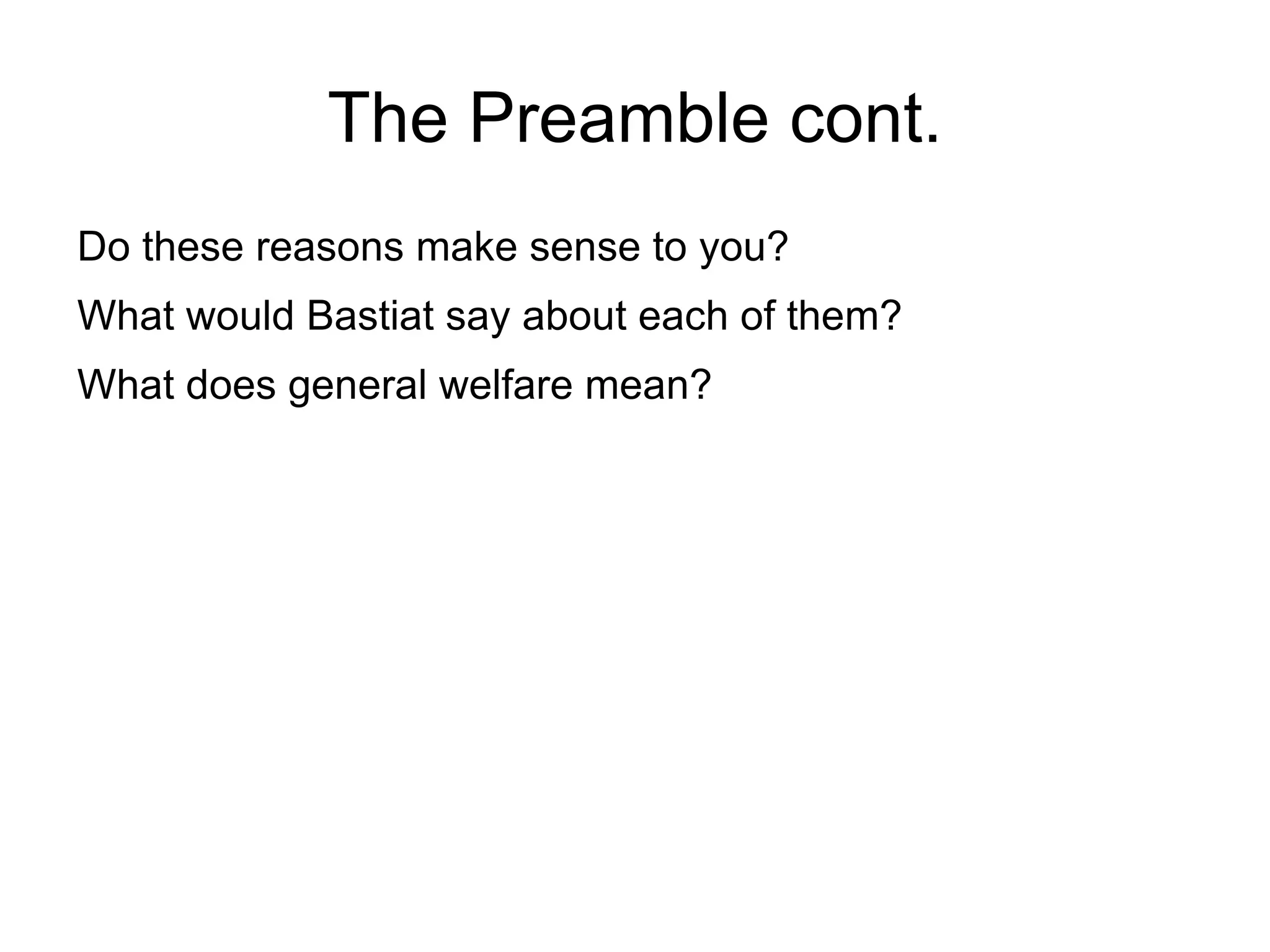 Preamble What does the word preamble mean? 