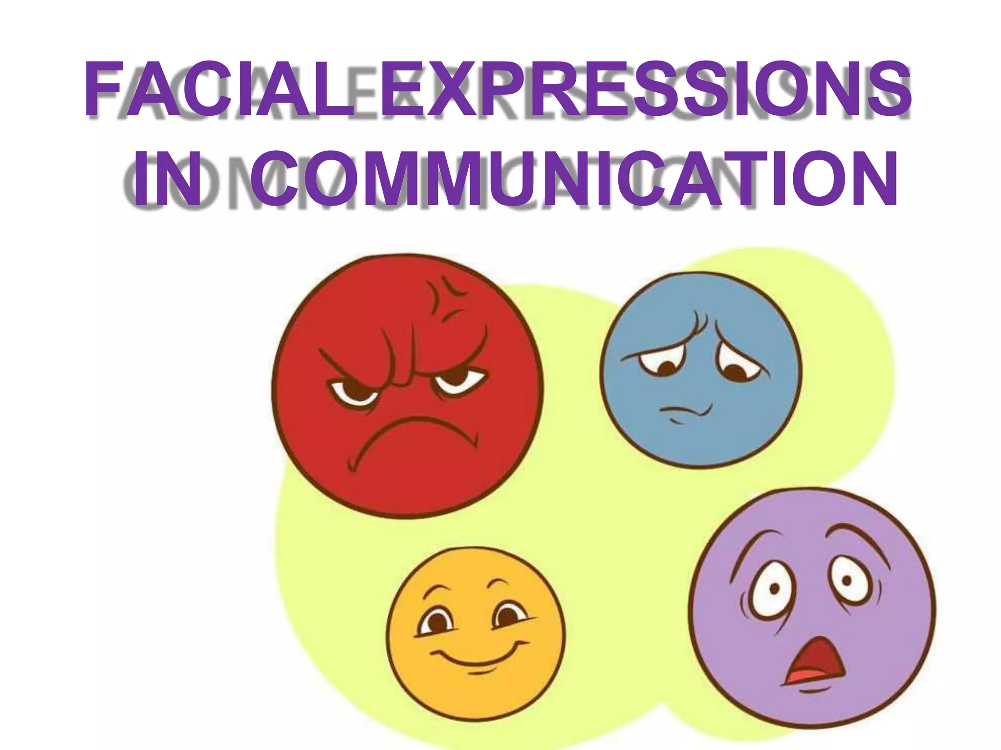 FACIAL EXPRESSIONS
IN COMMUNICATION
 