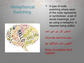 Code switching and mixing in Sociolinguistics | PPT