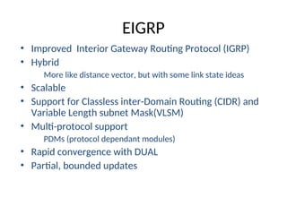 Introduction to EIGRP ppt notes - learn to day. | PPT