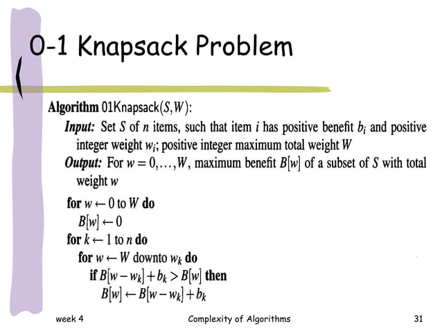 Knapsack prooblem using greedy based algoithm | PPT