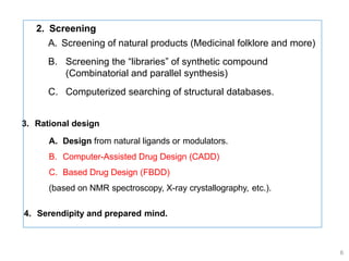 lecture notes. Design and Development of New Drugs | PPTX