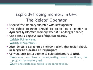 Dynamic Memory & Linked Lists | PPTX
