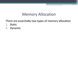 Dynamic Memory & Linked Lists | PPTX