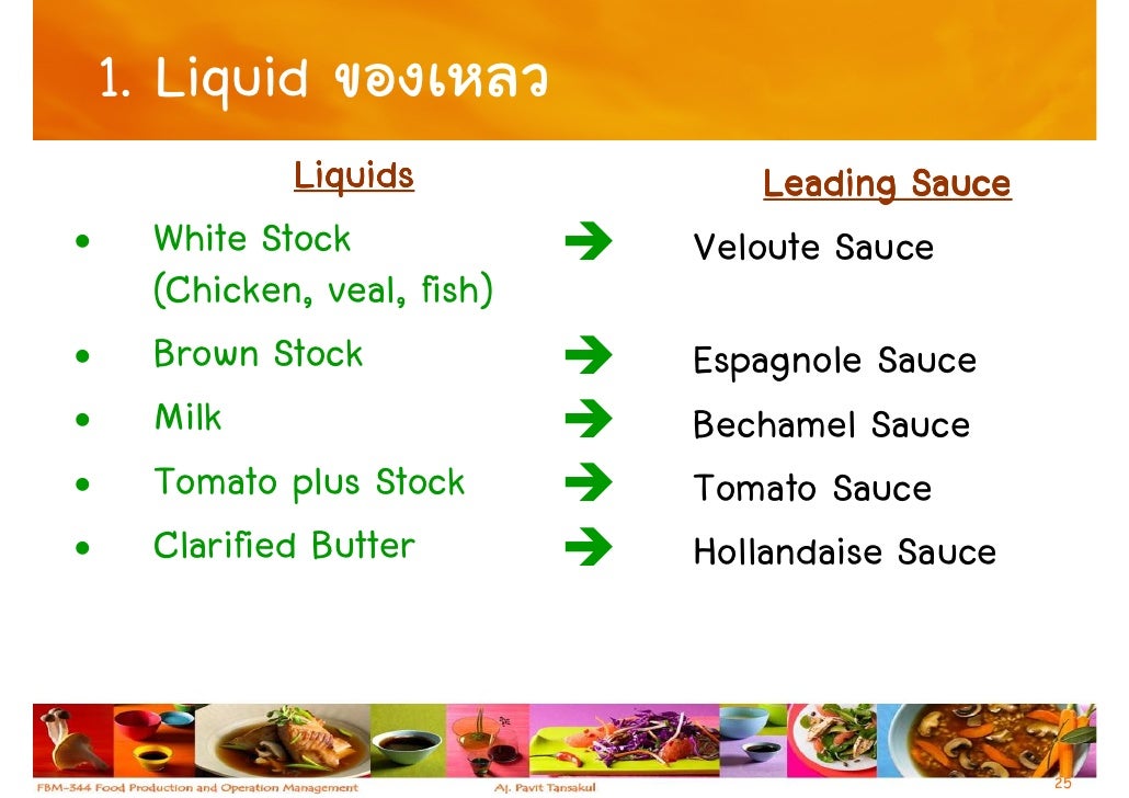 Week 5 Stock, Sauces And Soups