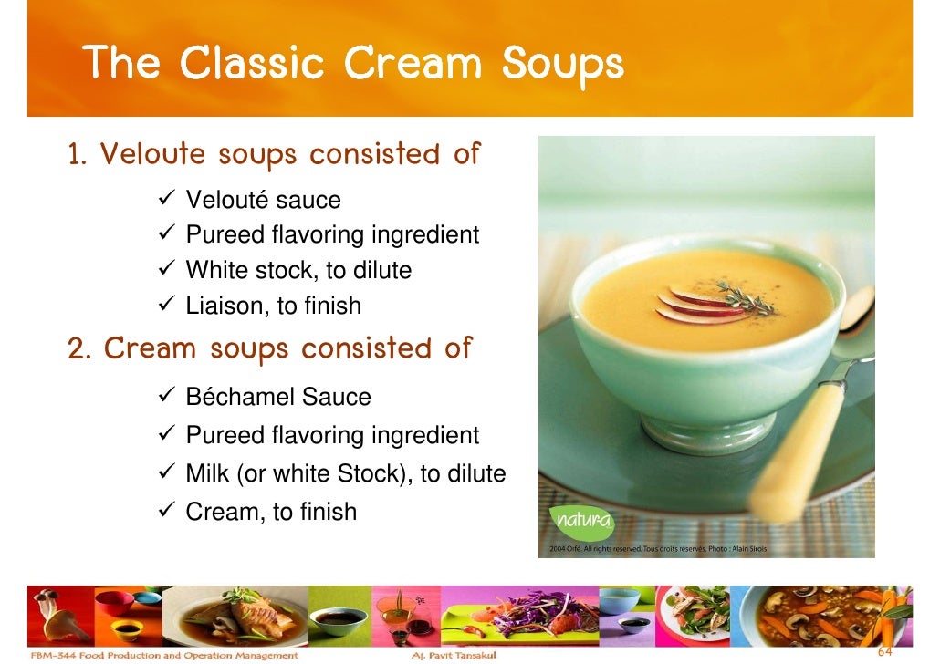 Week 5 Stock, Sauces And Soups